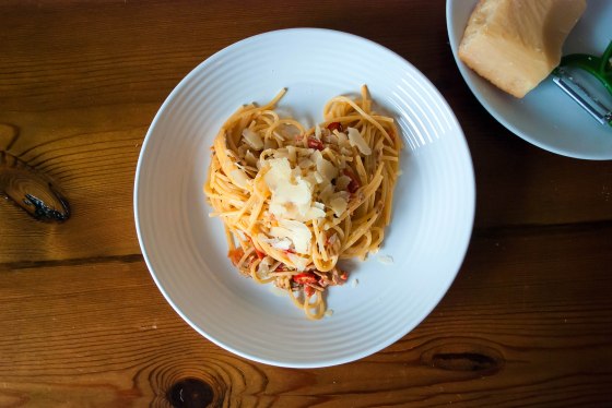 spagety s tunakem a tymianem